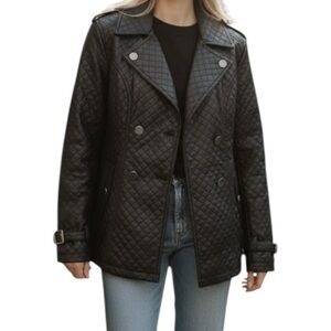 Montana Co Quilted Vegan Leather Western Paisley Liner Barn Jacket